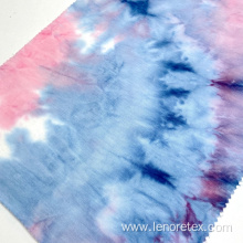 Polyester Spandex Knit Tie Dyed French Terry Fabric